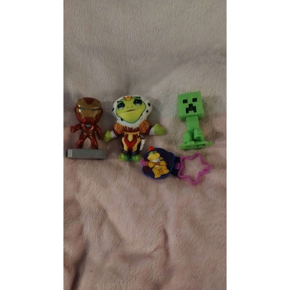 Iron Man & Creeper Mini Figure Set Lot w/ Accessories Multicolor Plastic Frog